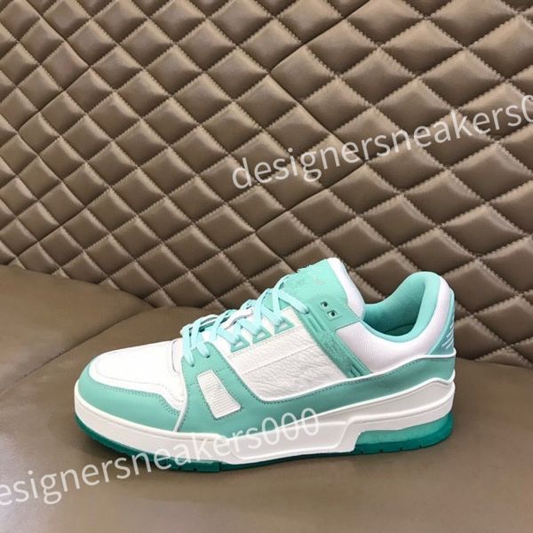 

luxury designer skate sneaker virgil casual shoes calfskin leather abloh black white blue leather overlays rd0804