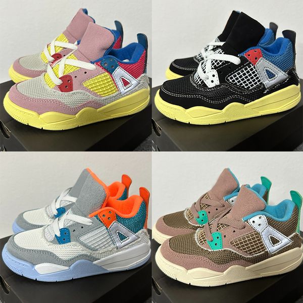 

kids shoes toddler designer jumpman 4 basketball shoe j4s childrens sneakers girls boys white black cat university red thunder 4s sports all