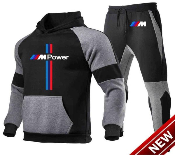 

tracksuit men fashion hoodies suits brand sets sweatshirtssweatpants autumn winter hooded pullover25854299941700, Black