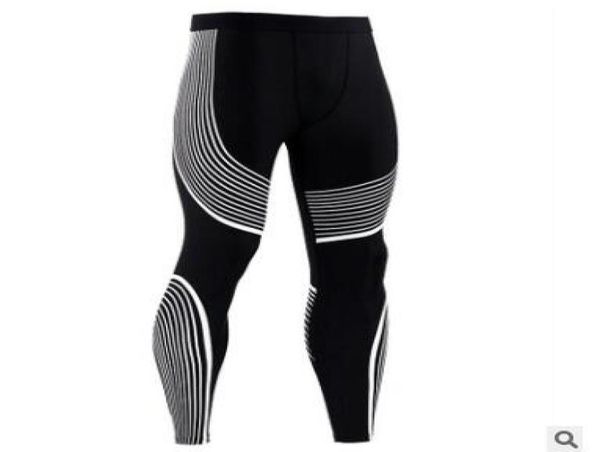 

fashion mens gym compression leggings sport training pants men running tights trousers men sportswear dry fit jogging pants with s3428887, Black