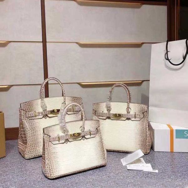 

factory designer h ermes brikiss evening bags for women ladies circle bag h family himalayan real leather crocodile elegant handheld with re