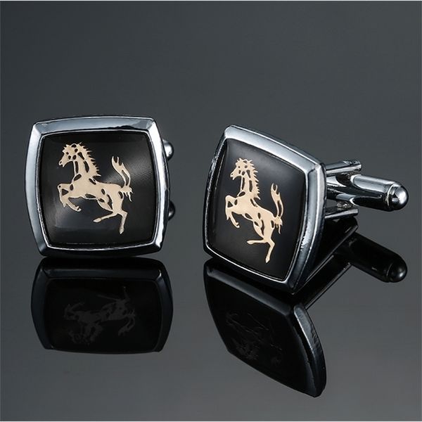 

cuff links the classic horse brand cufflinks glazed process style men's business shirt clothing accessories delivery 230807, Silver