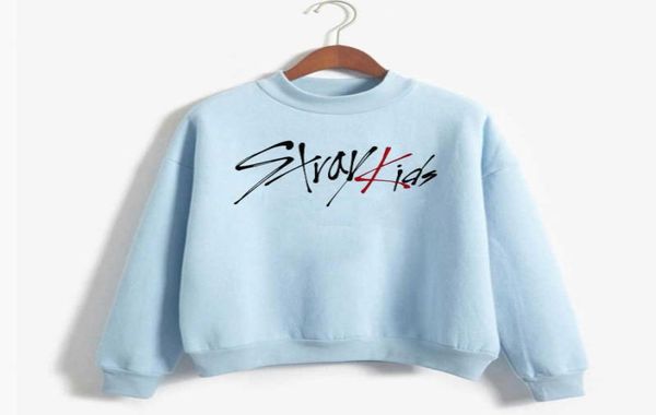 

kpop stray kids i am who hoodies women crewneck fleece warm straykids sweatshirt haajuku long sleeve jumper coats q09014781552, Black