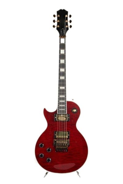 

alex lifeson paul custom axes ruby left hand electric guitar