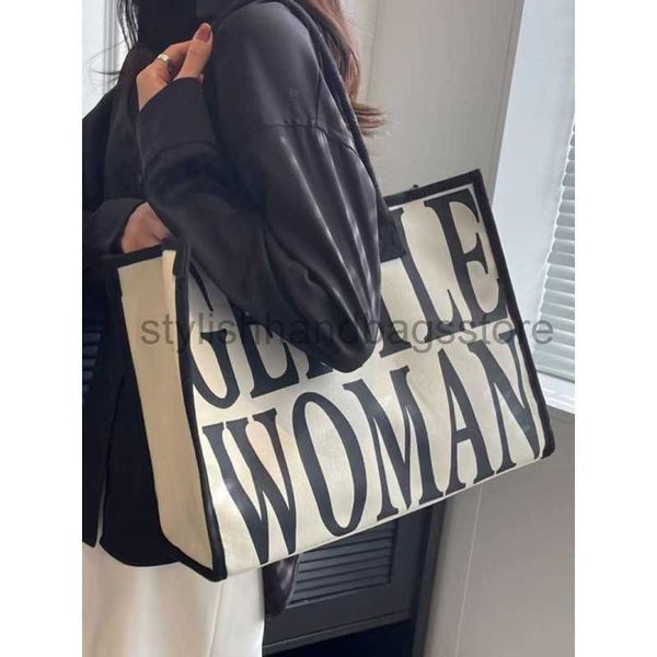 

shoulder bags commuter big bag women's high capacity 2023 new canvas bag high sense mommy handheld bag tote bag women's bagstylish