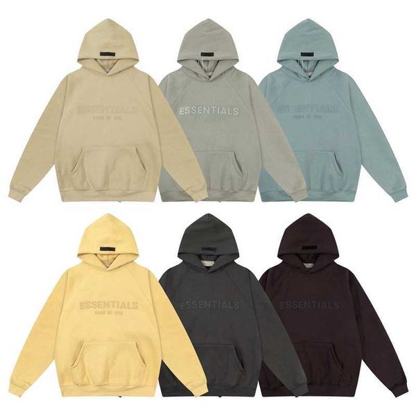 

esential 24ssfog flocked same color velvet hooded sweater, Black