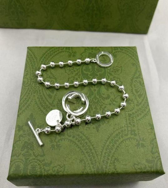 

italian design thai silver g letter round bead bracelet men039s and women039s fashion bracelet festival gift9791615, Black