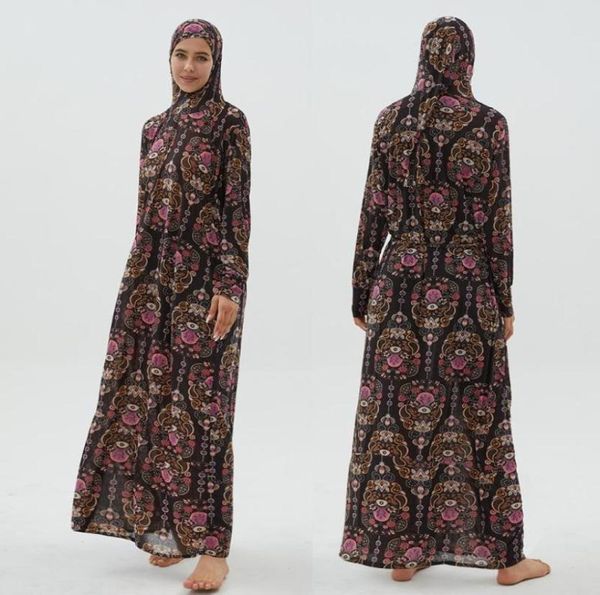 

ethnic clothing ramadan muslim women39s 1 piece prayer garment with attached hijab belt solabdress jilbab long enough to cover 6002059, Red