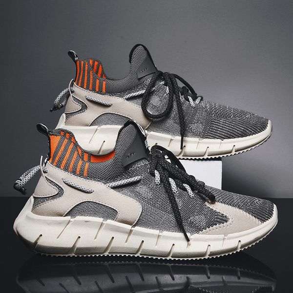 

men running shoes black white grey fashion mesh lace-up breathable walking casual shoe mens trainers sport sneakers 40-44