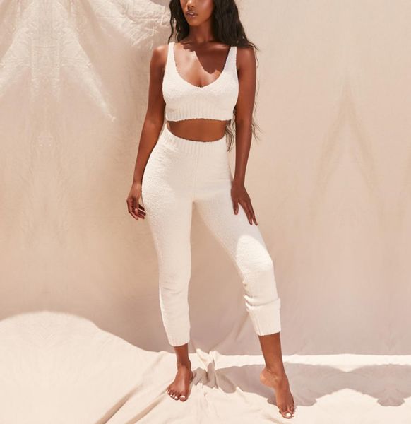 

newasia womens loungewear set knivelvet two piece set and pants summer bodycon crop trousers jogging femme 2020 new7655151, Gray