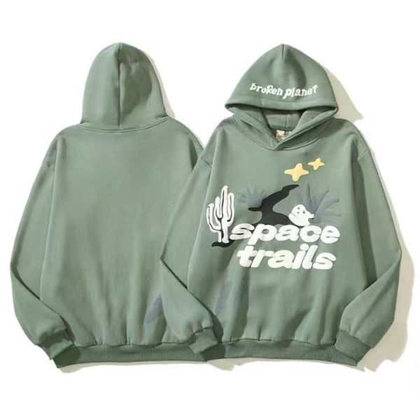 

broken planet hoodies graphic tee designer printed mens y2k hoody 3d foam graffiti letter sweater hip hop harajuku sweatshirts pullover wome, Black