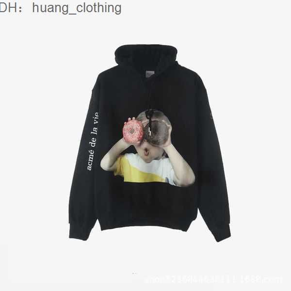 

men's hoodies high version korean donut boys girls lovers loose lisa star same style 2 f85i, Black