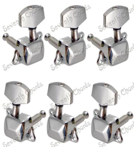 

a set chrome semiclosed tuning pegs keys for acoustic guitar tuners machine heads with big square handle guitar parts54755705988944
