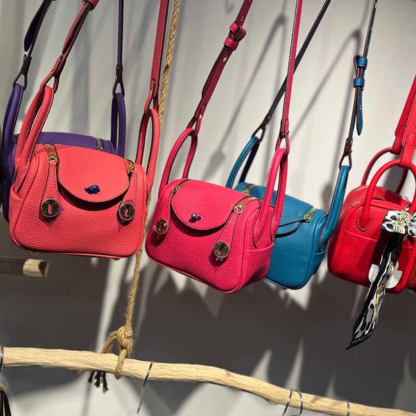 

original edition h ermes doctor bags for women online shop womens bag 2022 new litchi pattern mini lindi genuine leather one shoulder handb