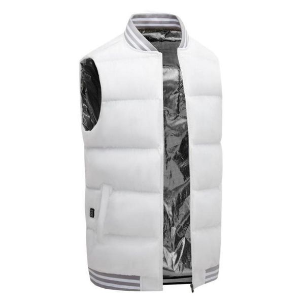 

wenyujh women usb heated vest men winter warm body clothes thermal vest snowy day charging intelligent outdoor work jacket7877983, Black;white