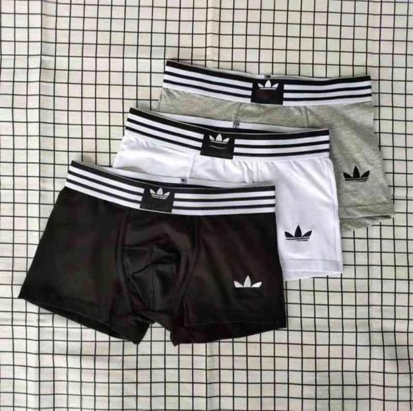 

designer luxury clover print hip hop mens underpants boxers for man underwear cueca boxer 3 pieces with box single piece can 3948823, Black;white