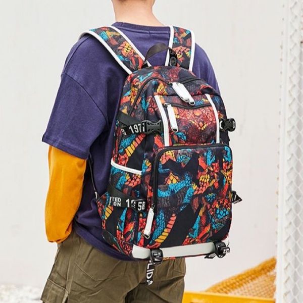

designer backpack fashion bookbag student backpack men and women backpack football star printed backpack large capacity leisure travel backp
