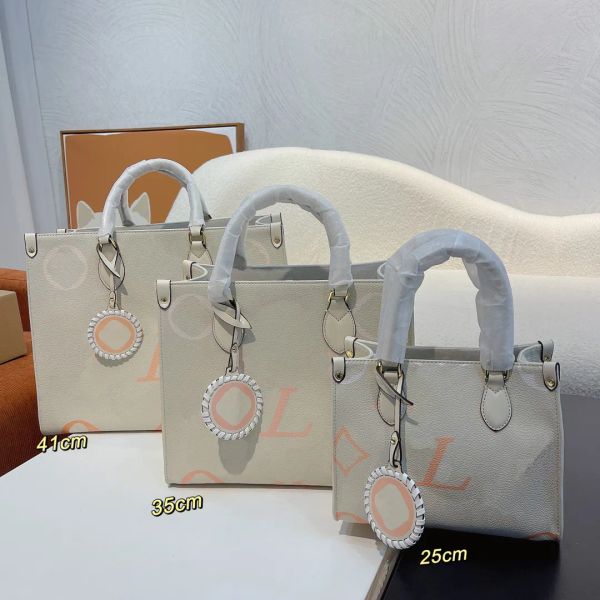 

luxurys designers onthego tote bag brand womens handbags purse embossed fashion shoulder bags genuine leather pm mm gm on the go shopping wa