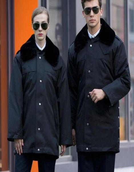 

thickened winter clothes cotton coat security uniforms overalls jackets5536977, Black;brown