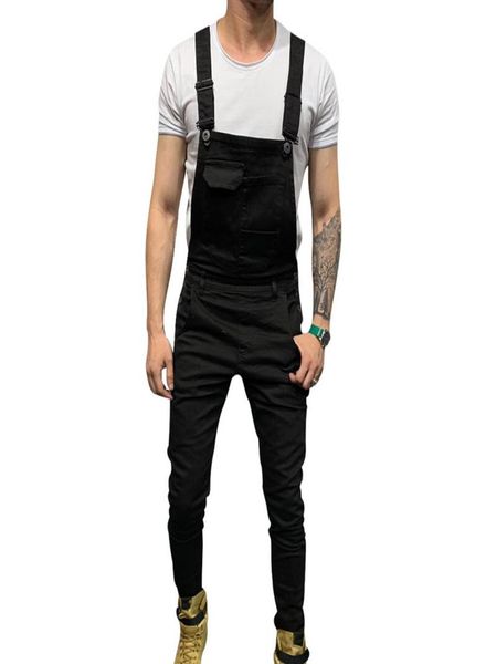 

men jeans skinny long overalls denim bib workwear fashion denim jumpsuit slim fit jumpsuit with pocket1399011, Blue