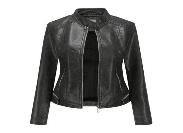 

women outerwear coats jackets fashion warm ladies short coat leather jacket parka zipper overcoat outwear coat m8402594225, Black;brown