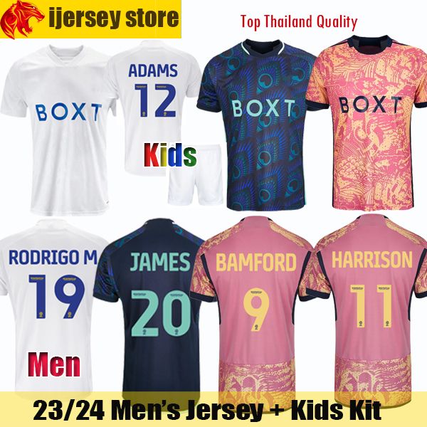 

2324 soccer jerseys leeds unitedes rodrigo m cooper 23 24 2023 2024 bamford summerville adams james greenwood gray sinisterra football shirt, Black;yellow