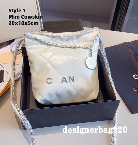 

small shoulder bag cc letter designer bucket bag genuine leather drawstring handbag gold or silver chain branded tote bags fashion luxury ba