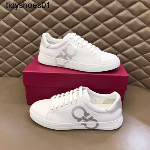 

genuine leather men's shoes men's board shoes casual shoes feragamos sports hip-hop hairstylist trendy brand printed single shoes, Black