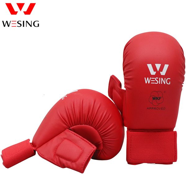 

protective gear wesing wkf karate gloves karate mitts for competition blue and red 230808