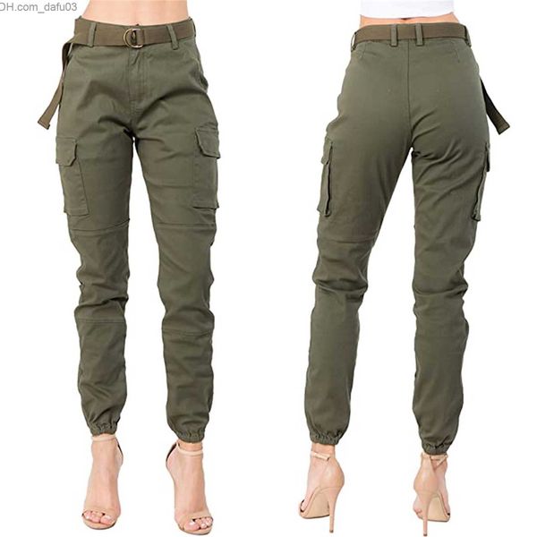 

women's pants capris large cargo pants women's high waisted slimming jogging cargo solid pants bandwidth pants women's high w, Black;white