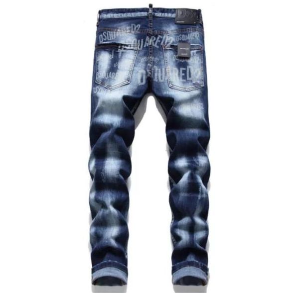 

men039s jeans italy chain pants men slim denim trousers blue pencil for 10932815334
