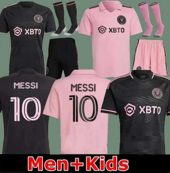 

23 24 inter miami kids football kits messis soccer jerseys 2023 2024 matuidi higuain shirts trapp pellegrini pizarro fc jersey carranza pire, Gray