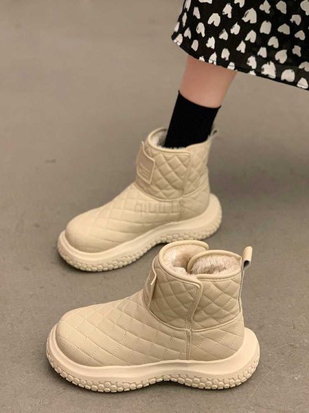 

boots retro snow boots women's shoes winter 2021 new style plus velvet warm thick-soled cotton shoes boots women, Black
