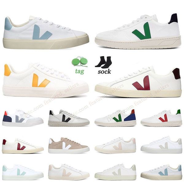 

veja fashion sneaker mens womens casual shoes 2023 new dupe low white green wine red orange beige rise gold reciefe v11 v12 v 100 tennis out, Black