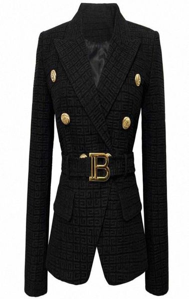 

womens suits blazers 5xl spring autumn fashion small suit home lion button short black white jacquard balmian jacket9377874, White;black