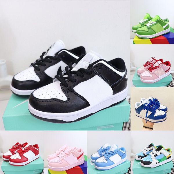 

2023 kids designer shoes boy and girl casual shoe black white pink valentine's day chunky university blue athletic outdoor sports child