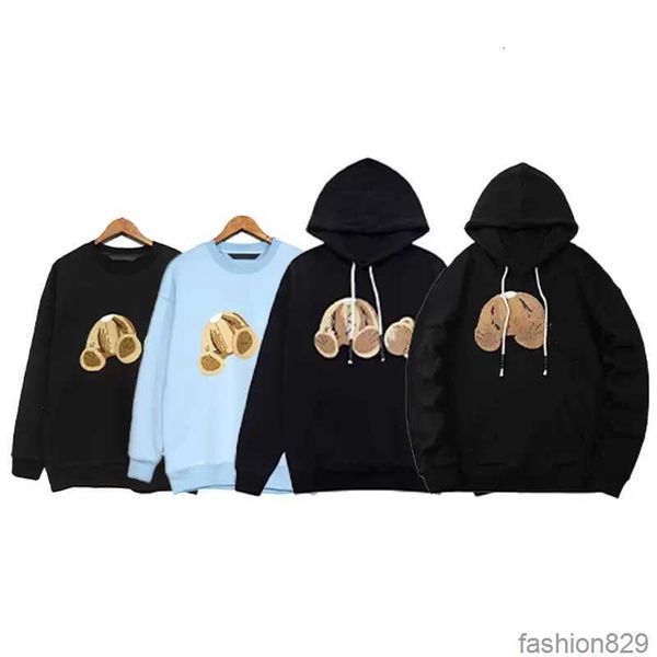 

2023 man palm designers mens hoodies pullover teddy printed fashion ber terry hooded long sleeve women letter asian size s-xl, Black