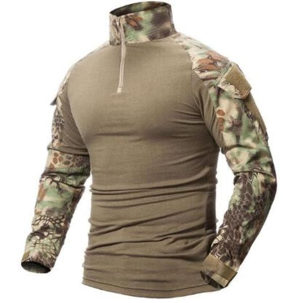 

men039s hoodies new casual men army tactical t shirt swat soldiers military combat tshirt long sleeve camouflage shirts paintb5238308, Black