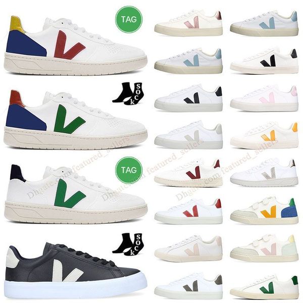 

original vejas casual shoes designer mens women veja cambo sneakers low dupe letter printed simple design black and white genuine leather ri