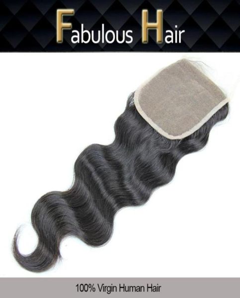 

lace closure virgin brazilian body wave 5x5quot human hair part hairpiece with bleached knots 1220inch85850407399747, Black;brown