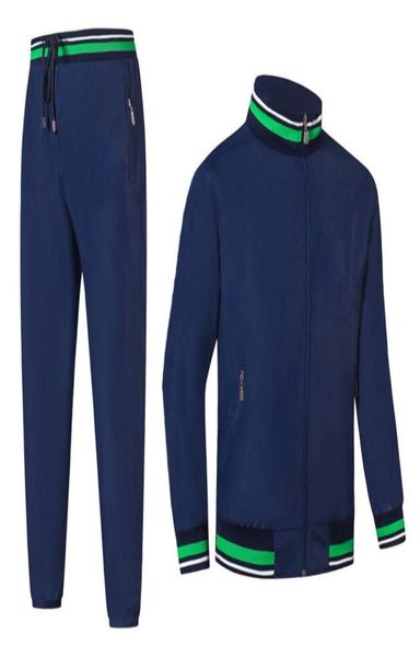 

men sportswear set brand mens tracksuit sporting fitness clothing two pieces polo sweatshirts pants casual mens sports suit2597746, Gray