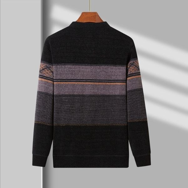 

men's sweaters autumnwinter 2023 men's winter wear with fleece thickened sweater warm bottom jumper 230809, White;black
