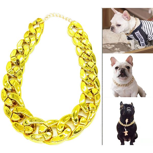 

fashion pet necklace gold chains diamond dog collar pet jewelry accessories, Silver