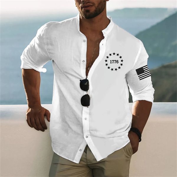 

men's dress shirts lapel men's casual sports room muscle shirt outdoor street long-sleeved button latest fashion simple 1776 23080, White;black