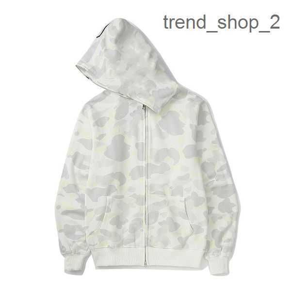 

men's designer hooded zippered jacket bapes hoodie camouflage print shark hoodie bathing ape y2k american street fashion selling hoodie, Black