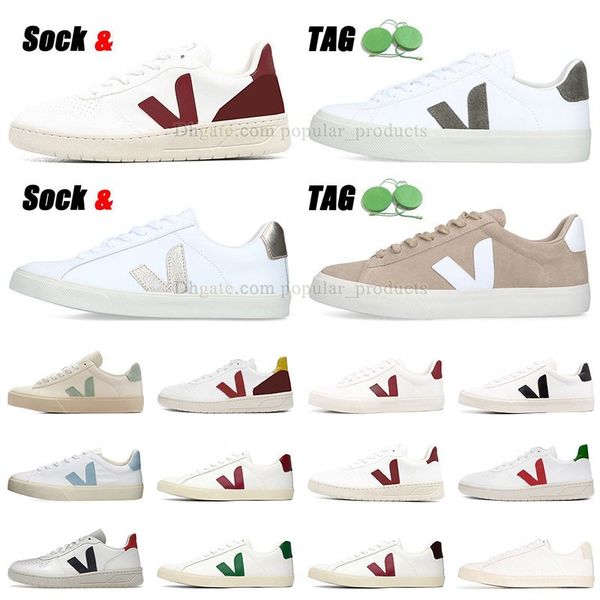

sneakers womens veja shoes designer leather sneaker men women platform shoe white black nacre almond fuchsia trainer luxury trainers