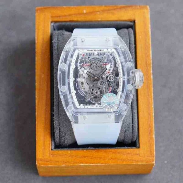 

richa milles leisure mens transparent shell automatic mechanical watch personality full hollow crystal alternative fashion for men