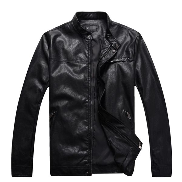 

whole leather jacket men039s 2016 popular winter commercial fashionable comfort keep warming pretty pattern gentleman 6467324, Black