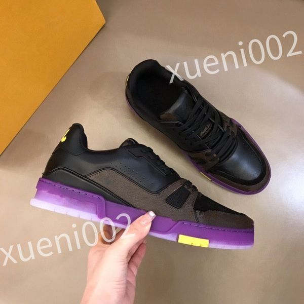 

2023 new luxury fashion women's men's designer shoes lace-up flats embroidered ladies sneakers white size 39-45 rd0804, Black