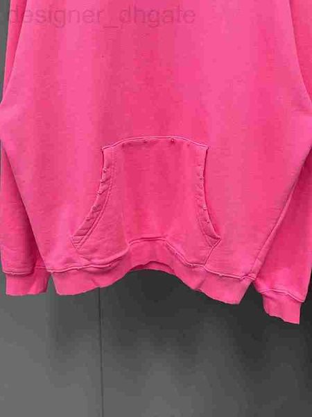 

women's hoodies & sweatshirts designer high edition paris b home front and back letter embroidery mesh red new men's women's, Black